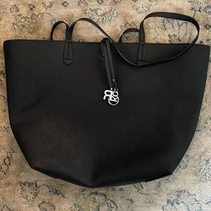 Black book/laptop bag with lable charm